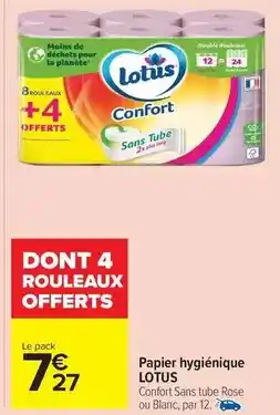 Carrefour Drive Lotus - papier hygiénique offre