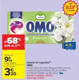 Carrefour Drive Omo - lessive en capsules offre