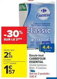 Carrefour Drive Carrefour - essuie-tout essential offre