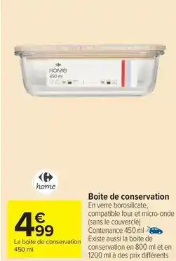 Carrefour Drive Carrefour - boite de conservation offre