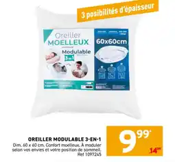 Trafic Oreiller modulable 3-en-1 offre