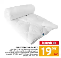 Trafic Couette lavable a 95°c dim. 140 x 200 cm offre