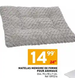 Trafic Matelas memoire de forme pour animaux offre
