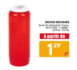 Trafic Bougie neuvaine offre