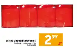 Trafic Set de 4 bougies devotion offre