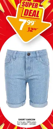 Trafic Short garcon offre