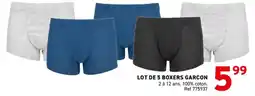 Trafic Lot de 5 boxers garcon offre