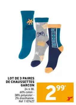Trafic Lot de 3 paires de chaussettes garcon offre