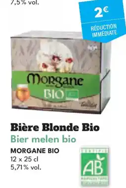 Intermarché Hyper MORGANE BIO Bière Blonde Bio offre