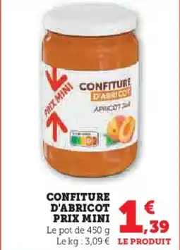 U Express PRIX MINI Confiture d'abricot offre