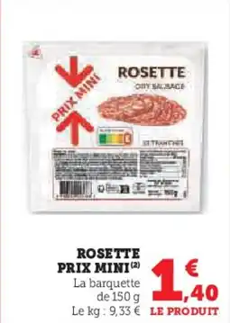 U Express PRIX MINI Rosette offre