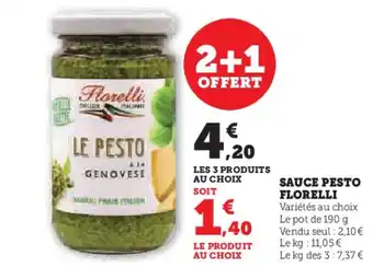 U Express FLORELLI Sauce pesto offre
