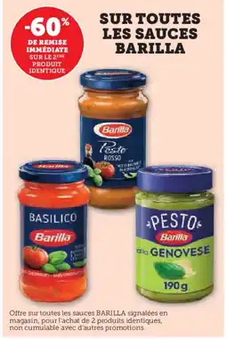 U Express BARILLA Sur toutes les sauces offre