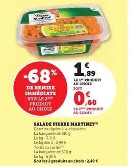 U Express PIERRE MARTINET Salade offre