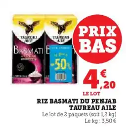 U Express TAUREAU AILE Riz basmati du penjab offre