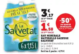 U Express SALVETAT Eau minerale naturelle gazeuse offre