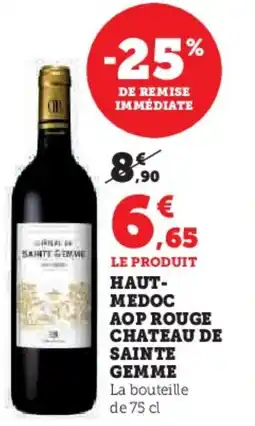 U Express Haut- medoc aop rouge chateau de sainte gemme offre
