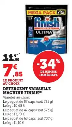 U Express FINISH Detergent vaisselle machine offre
