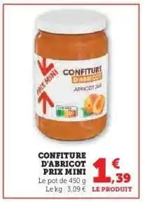 U Express Confiture d'Abricot Prix Mini offre