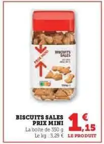 U Express Biscuits Sales Prix Mini offre