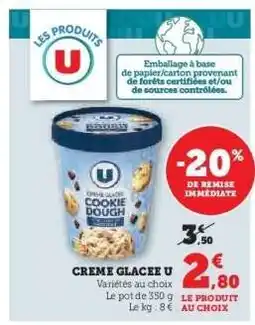 U Express CREME GLACEE U offre