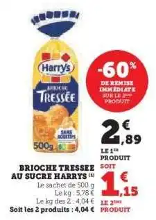 U Express Brioche Tressée au Sucre Harrys offre