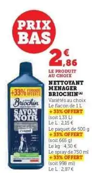U Express Nettoyant Ménager Briochin offre