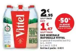 U Express Eau Minérale Naturelle Vittel offre