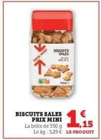 Hyper U Biscuits Sales Prix Mini offre