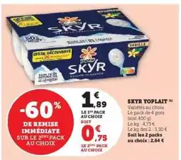 Hyper U Skyr Yoplait offre
