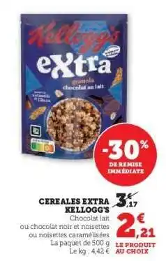 Hyper U Céréales Extra KELLOGG'S offre