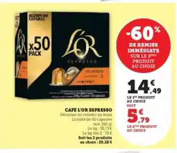 Hyper U CAFE L'OR ESPRESSO offre