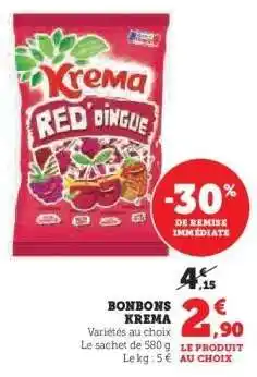 Hyper U BONBONS KREMA offre