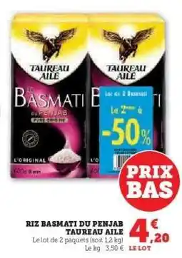 Hyper U Riz Basmati Du Penjab Taureau Ailé offre