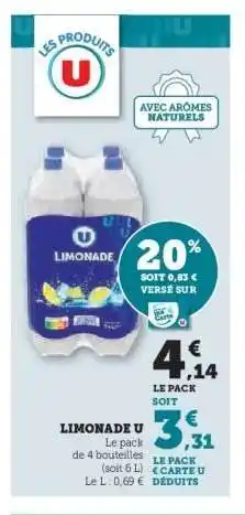 Hyper U LIMONADE U offre