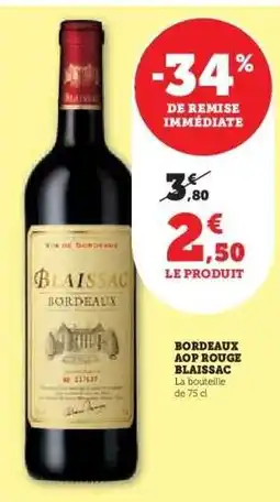 Hyper U Bordeaux AOP Rouge Blaissac offre