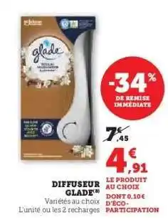 Hyper U Diffuseur Glade offre