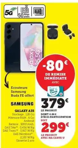 Hyper U SAMSUNG Galaxy A35 offre