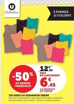 Hyper U Tee Shirt ou Debardeur Femme offre
