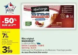 Carrefour Madrange - ribs original offre