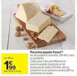 Carrefour Fini - pecorino pepato fresco offre