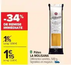 Carrefour La molisana - pâtes offre