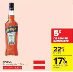 Carrefour Aperol - recette originale offre