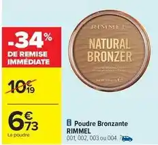 Carrefour Rimmel - poudre bronzante offre