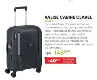 Fnac Valise cabine clavel offre