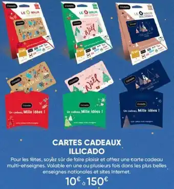 Cartes cadeaux illicado