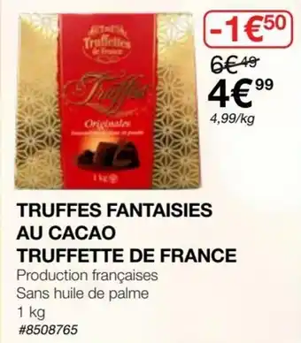 Truffes fantaisies au cacao truffette de france