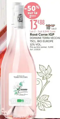 L'Eau Vive DOMAINE TERRA VECCHIA Rosé Corse IGP offre