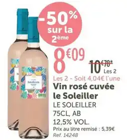 L'Eau Vive LE SOLEILLER Vin rosé cuvée le Soleiller offre