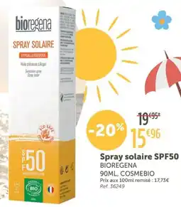 L'Eau Vive SPF50 BIOREGENA Spray solaire offre